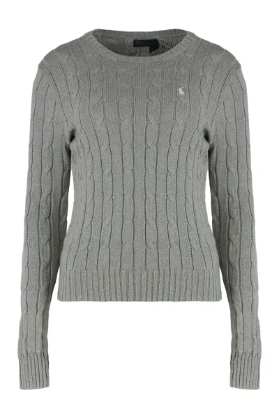 Polo Ralph Lauren Sweater In Cable Knit In Green