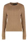 Polo Ralph Lauren Sweater In Cable Knit In Brown