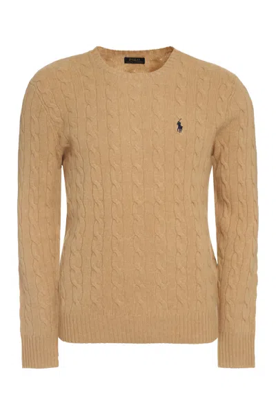Polo Ralph Lauren Sweater In Cable Knit In Brown