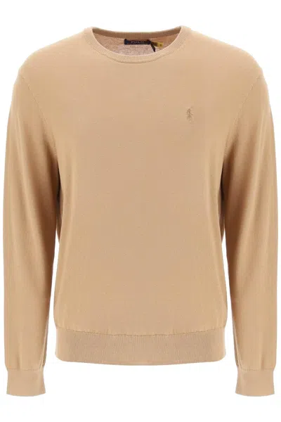 Polo Ralph Lauren Cotton-cashmere Jumper In Beige