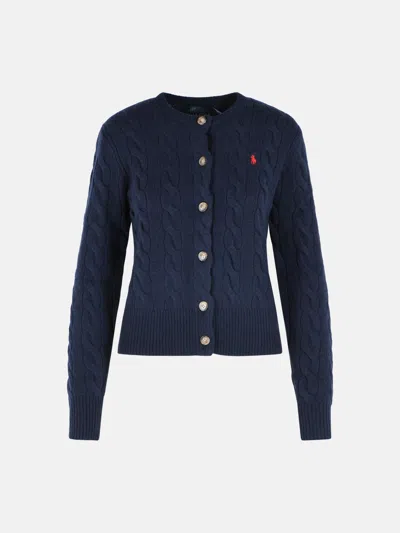 Polo Ralph Lauren Sweater In Wool And Navy Cashmere