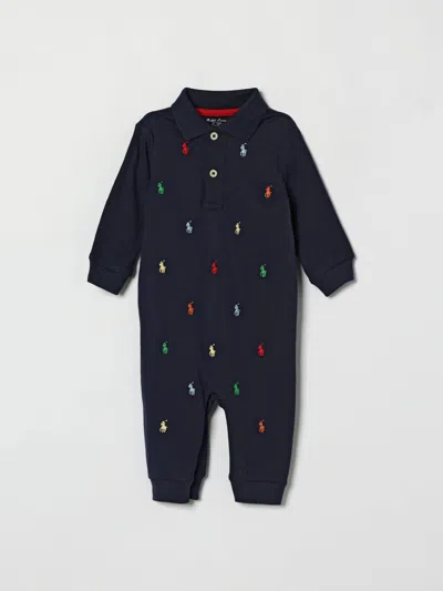 Polo Ralph Lauren Baby Boy's Pony Cotton Interlock Coverall In French Navy