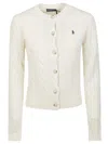 Polo Ralph Lauren Cable Knit Cardigan In Neutral