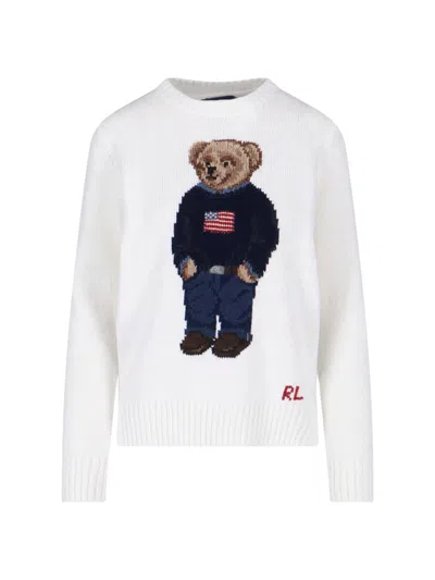 Polo Ralph Lauren Sweater Polo Bear In Orange