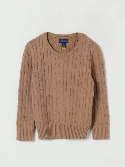 POLO RALPH LAUREN SWEATER POLO RALPH LAUREN KIDS COLOR BEIGE,432754022