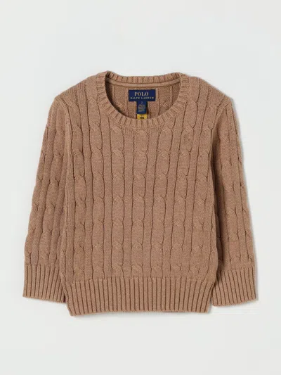 POLO RALPH LAUREN SWEATER POLO RALPH LAUREN KIDS COLOR BEIGE,432788022