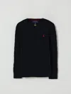 Polo Ralph Lauren Cable-knit Crewneck Wool Pullover In Black