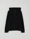 Polo Ralph Lauren Black Sweatshirt For Kids With Pony Logo In Black