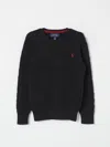 Polo Ralph Lauren Ralph Lauren Kids Logo Embroidered Crewneck Jumper In Black
