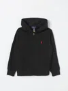 Polo Ralph Lauren Cotton-blend Zip-up Hoodie In Schwarz