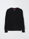Polo Ralph Lauren Ralph Lauren Kids Logo Embroidered Crewneck Jumper In Schwarz