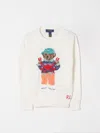 Polo Ralph Lauren Polo Bear Cotton Sweater In Blue