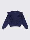Polo Ralph Lauren Kid - Ruffled Sweatshirt In Blue