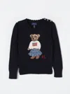 Polo Ralph Lauren Patterned-intarsia Cotton Jumper In Blau