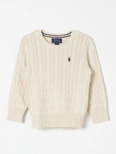 POLO RALPH LAUREN SWEATER POLO RALPH LAUREN KIDS COLOR CREAM,418803078