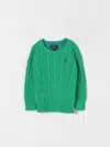 Polo Ralph Lauren Polo Pony Cable-knit Jumper In Green