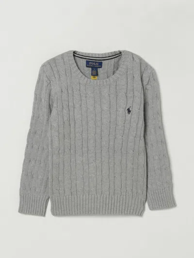 POLO RALPH LAUREN SWEATER POLO RALPH LAUREN KIDS COLOR GREY,432788020