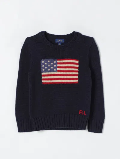 POLO RALPH LAUREN SWEATER POLO RALPH LAUREN KIDS COLOR NAVY,418811045