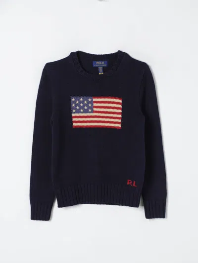 POLO RALPH LAUREN SWEATER POLO RALPH LAUREN KIDS COLOR NAVY,418812045