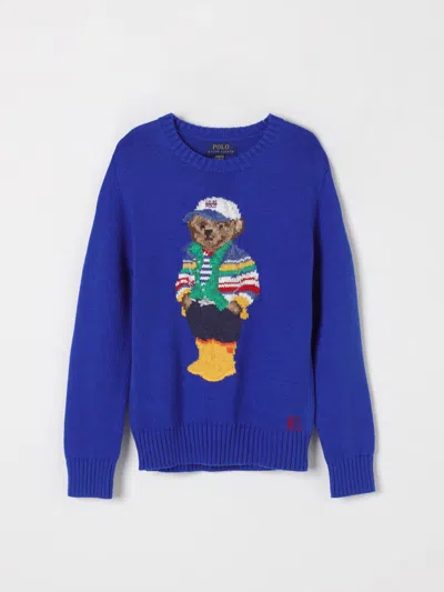 POLO RALPH LAUREN SWEATER POLO RALPH LAUREN KIDS COLOR ROYAL BLUE,G50912084