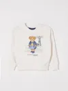 Polo Ralph Lauren White Sweatshirt With Maxi Logo Print On The Front And Logo Lettering On The Front In Cotton Blend G In White