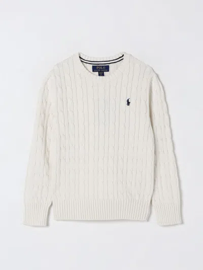 POLO RALPH LAUREN SWEATER POLO RALPH LAUREN KIDS COLOR WHITE,G67477001