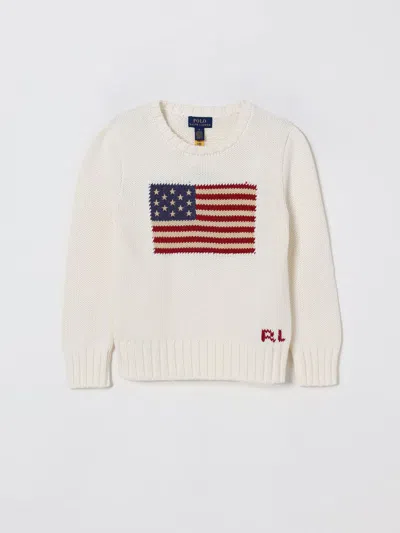POLO RALPH LAUREN SWEATER POLO RALPH LAUREN KIDS COLOR WHITE,432794001