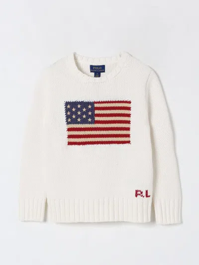 POLO RALPH LAUREN SWEATER POLO RALPH LAUREN KIDS COLOR WHITE,G70563001