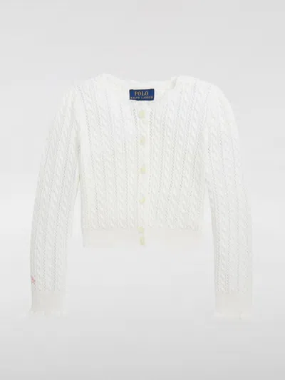 POLO RALPH LAUREN SWEATER POLO RALPH LAUREN KIDS COLOR WHITE,F95255001