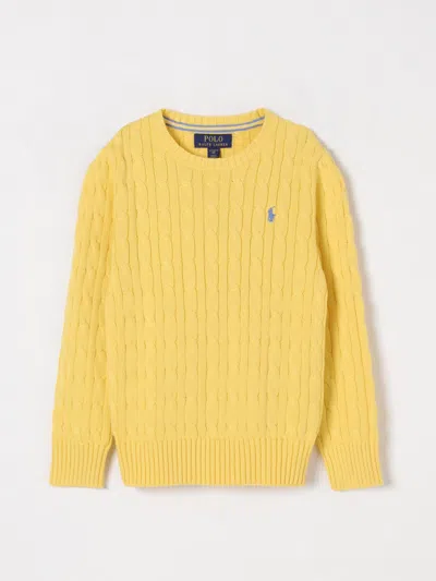 POLO RALPH LAUREN SWEATER POLO RALPH LAUREN KIDS COLOR YELLOW,G53626003