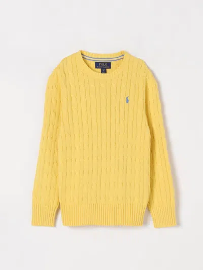 POLO RALPH LAUREN SWEATER POLO RALPH LAUREN KIDS COLOR YELLOW,G53696003