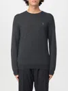 Polo Ralph Lauren Long Sleeve Crew Neck Pullover In Gray