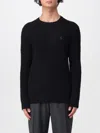 Polo Ralph Lauren Logo-embroidered Cable-knit Jumper In Black