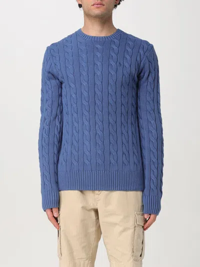 Polo Ralph Lauren Cable Knit Sweater Ribbed Cuffs In Blue