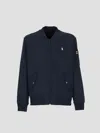 Polo Ralph Lauren Double-knit Bomber Jacket In Blue