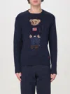 Polo Ralph Lauren Cotton Coolmax Novelty Bear Sweater Refined Navy In Blau