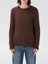 Polo Ralph Lauren The Iconic Cable-knit Cashmere Sweater In Brown