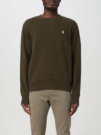 Polo Ralph Lauren Pony Embroidered Sweatshirt In Brown