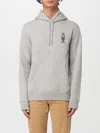 Polo Ralph Lauren Gray Polo Bear Hoodie In Gray