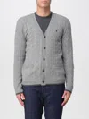 Polo Ralph Lauren Long Sleeve Cardigan Clothing In Gray