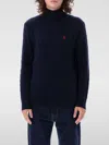 Polo Ralph Lauren Cable Knit Turtleneck Sweater In Blue