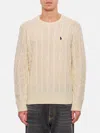 Polo Ralph Lauren Braided Sweater Sweaters And Cardigans In Weiss