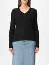 Polo Ralph Lauren Cable-knit Wool-cashmere V-neck Sweater In Black