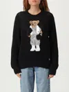 Polo Ralph Lauren 'polo Bear' Openwork Sweater In Black