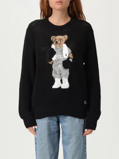 POLO RALPH LAUREN SWEATER POLO RALPH LAUREN WOMAN COLOR BLACK,H13107002