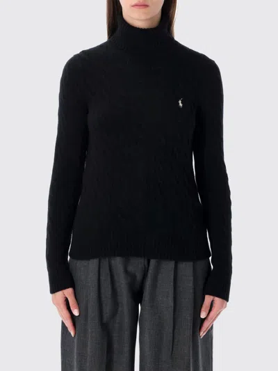 POLO RALPH LAUREN SWEATER POLO RALPH LAUREN WOMAN COLOR BLACK,H26354002