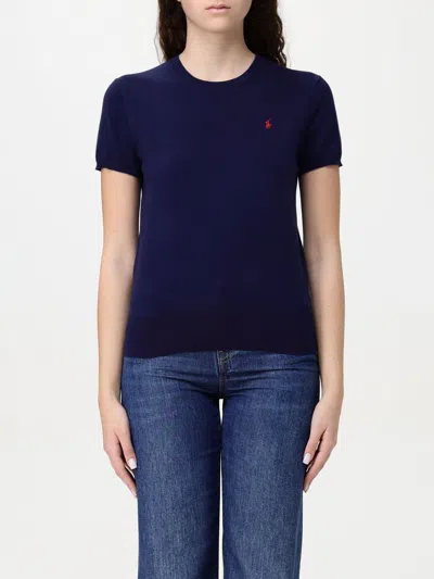 POLO RALPH LAUREN T-SHIRT POLO RALPH LAUREN WOMAN COLOR BLUE 1,G62556239