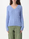 Polo Ralph Lauren Cable Knit Cotton Cardigan In Blue