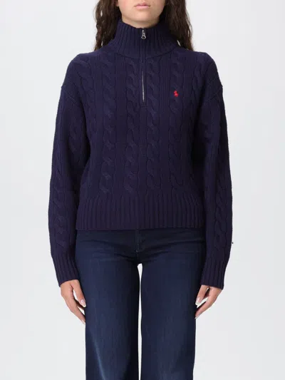 POLO RALPH LAUREN SWEATER POLO RALPH LAUREN WOMAN COLOR BLUE,H31086009