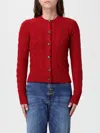 Polo Ralph Lauren Rws Long Sleeve Crew Neck Cardigan Fireside Red In Red